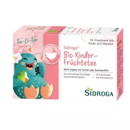 SIDROGA Bolsitas filtrantes de té de frutas orgánico para niños, 20 x 1,5 g