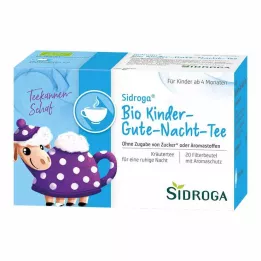 SIDROGA Bolsitas de filtro de té orgánico para niños Buenas noches, 20 x 1,5 g
