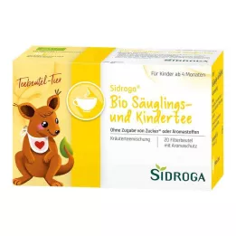 SIDROGA Bolsitas de filtro de té orgánico para bebés y niños, 20 x 1,3 g