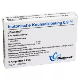 ISOTONISCHE Solución salina al 0,9% Biokanol ampollas, 6X2 ml