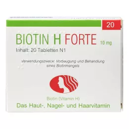 BIOTIN Tabletas H forte, 20 uds