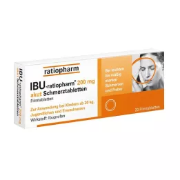 IBU-RATIOPHARM Comprimidos recubiertos con película para el dolor agudo de 200 mg, 20 uds