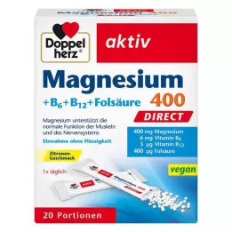 DOPPELHERZ Magnesio + Vitaminas B DIRECT Pellets, 20 uds