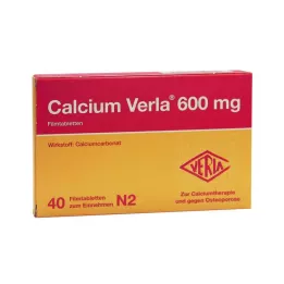 CALCIUM VERLA 600 mg de tabletas recubiertas de película, 40 pz