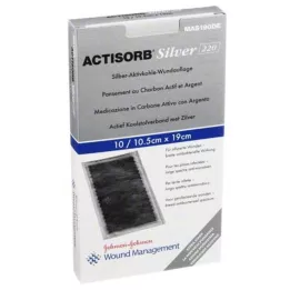 ACTISORB 220 Compresas estériles de plata de 10,5x19 cm, 10 uds
