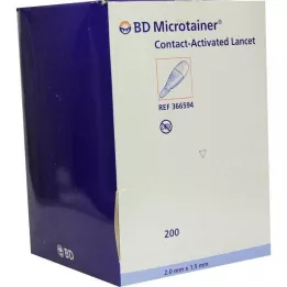 BD MICROTAINER Lanzette Blue 1.5x2 mm, 200 pz
