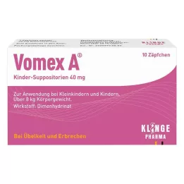 VOMEX Un supositorios infantiles 40 mg, 10 pz