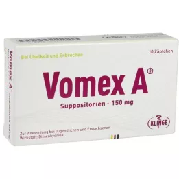 VOMEX Un supositorios de 150 mg, 10 pz