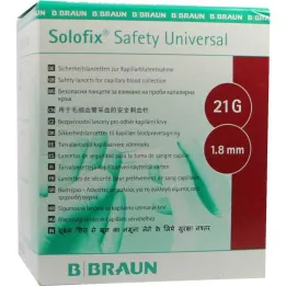 SOLOFIX Safety Univers.lanzet.21 G 1.8 mm Stich., 200 pz