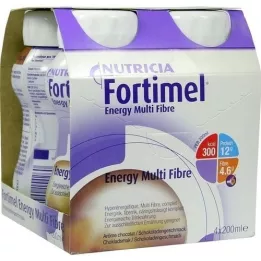 FORTIMEL Sabor de chocolate multifibre de energía, 4x200 ml