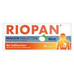 RIOPAN Magen Tabletten Mint 800 mg comprimidos masticables, 50 uds