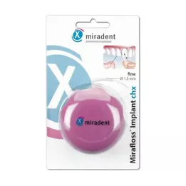 MIRADENT Hilo dental Mirafloss Implant CHX fino, 50X15 cm