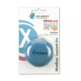 Miradent Mirafloss Implant Chx Medium Turquesa, 50x15 cm