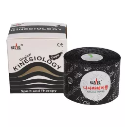 NASARA Kinesiotape 5 cm x 5 m color negro, 1 unidad
