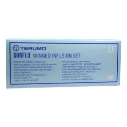 Set de perfusión Surflo 23 G 30 cm azul (50 piezas)