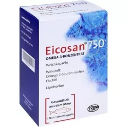 EICOSAN 750 cápsulas blandas de concentrado omega-3, 120 pz