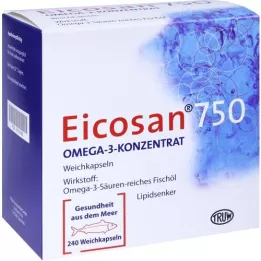 EICOSAN 750 cápsulas blandas de concentrado omega-3, 240 pz