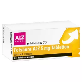 FOLSÄURE Comprimidos de AbZ 5 mg, 50 uds
