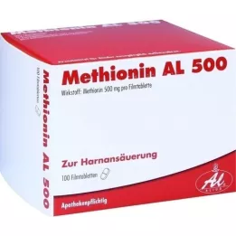 Tabletas recubiertas de película de metionina al 500, 100 pz