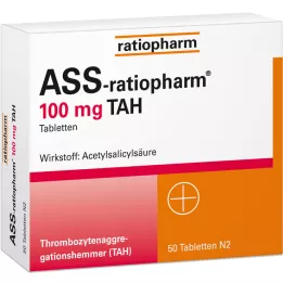 ASS-ratiopharm 100 mg TAH comprimidos, 50 uds