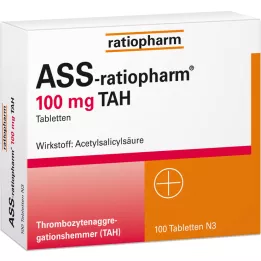 ASS-ratiopharm 100 mg TAH comprimidos, 100 uds