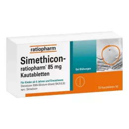 SIMETHICON-Ratiopharm 85 mg comprimidos masticables, 50 uds