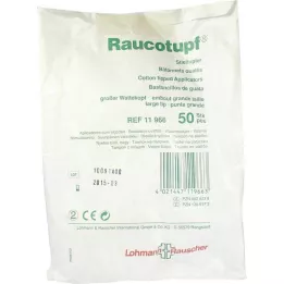 RAUCOTUPF Hisopo de algodón de cabeza grande, 50 uds