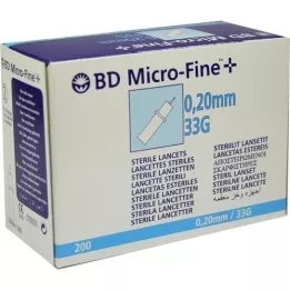 BD Micro-Fine + Lancets 33 g 0.20 mm, 200 pz