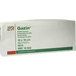 GAZIN Gasa comp. 10x10 cm no estéril 32 veces operación, 50 uds