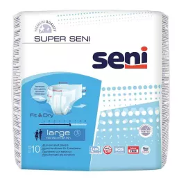 SUPER SENI Pantalones de incontinencia para adultos talla 3 L, 10 piezas