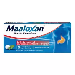 MAALOXAN Comprimidos masticables de 25 mVal, 20 uds