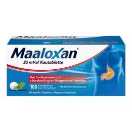 MAALOXAN Comprimidos masticables de 25 mVal, 100 uds