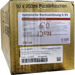 ISOTONISCHE Solución salina al 0,9% Solución plástica inf., 10X250 ml