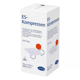 ES-KOMPRESSEN No estéril, 7,5 x 7,5 cm, 12 unidades, 100 uds