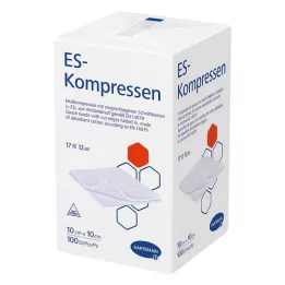 ES-KOMPRESSEN No estéril, 10 x 10 cm, 12 unidades, 100 uds
