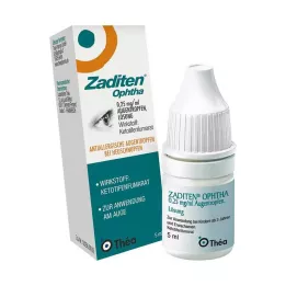 ZADITEN Ophthalmic 0,25 mg/ml gotas oftálmicas, 1x5 ml