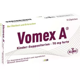 VOMEX Un supositorios infantiles 70 mg Forte, 10 pz