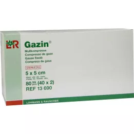 GAZIN Gasa comp. 5x5 cm estéril 12 capas, 40X2 uds