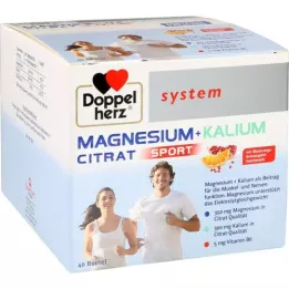 DOPPELHERZ Magnesio+sistema de citrato de potasio granulado, 40 pz