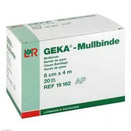 MULLBINDEN GEKA 8 cm x 4 m, 20 uds