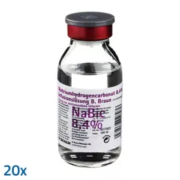 NATRIUMHYDROGENCARBONAT B.Braun 8,4% vidrio, 20X100 ml