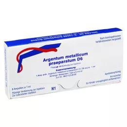ARGENTUM METALLICUM praeparatum D 6 ampollas, 8 uds
