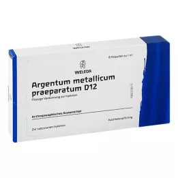 ARGENTUM METALLICUM praeparatum D 12 ampollas, 8 uds