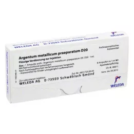ARGENTUM METALLICUM Praeparatum d 20 ampolas, 8 pz
