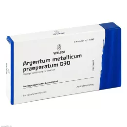 ARGENTUM METALLICUM Praeparatum d 30 ampolas, 8 pz