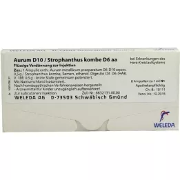 AURUM D 10/Strophanthus Kombe D 6 AA AA Ampoules, 8x1 ml