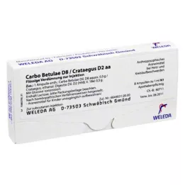 CARBO BETULAE D 8/CRATAEGUS D 2 AMPOULAS AA, 8x1 ml