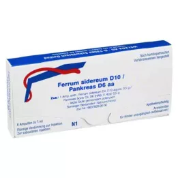 FERRUM SIDEREUM D 10/Páncreas d 6 AMPOULAS AA, 8x1 ml