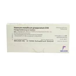 STANNUM METALLICUM praeparatum D 30 ampollas, 8X1 ml