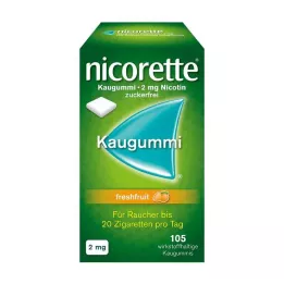 NICORETTE Chicle de fruta fresca de 2 mg, 105 unidades
